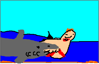 The Great White Man Eating Shark